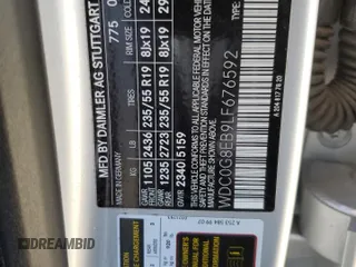 2020 Mercedes-Benz GLC 300 z VIN WDC0G8EB9LF676592, wystawiony jako Copart lot #54897605 z przebiegiem 20 925 mil mil oraz Szkoda całkowita • Salvage title. Historia ofert i sprzedaży dostępna na DreamBid. Obrazek 13.