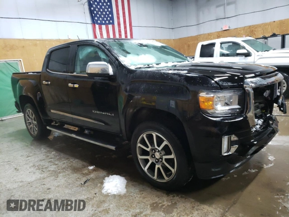 2022 GMC Canyon 4WD Denali with VIN 1GTG6EEN8N1259576, listed as a Copart auction lot 43765805 with 23,490 mi miles and Clean Title. Bid and sale history available at carsss.com. Image 4.