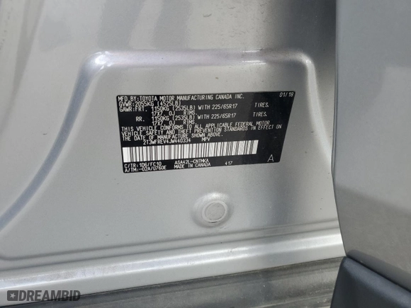 2018 Toyota RAV4 XLE with VIN 2T3WFREV4JW440334, listed as a Copart auction lot 51819085 with 75,947 mi miles and Salvage Title. Bid and sale history available at carsss.com. Image 13.