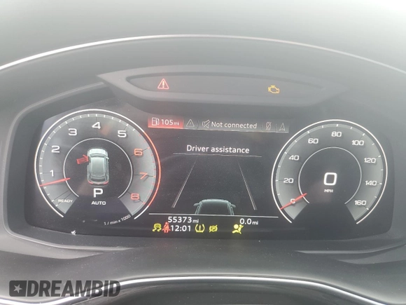2021 Audi Q8 Premium with VIN WA1AVAF15MD014688, listed as a Copart auction lot 83991624 with 55,373 mi miles and Salvage Title. Bid and sale history available at carsss.com. Image 9.