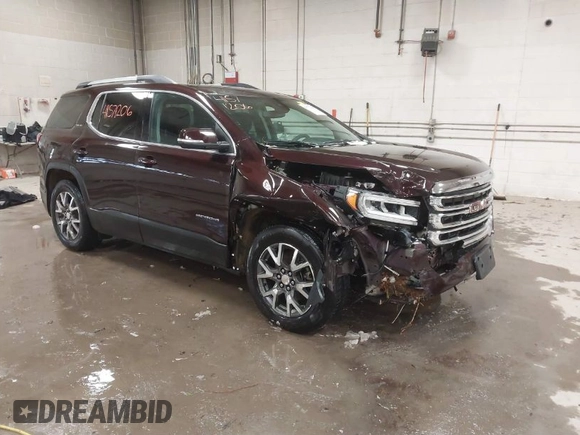 2021 GMC Acadia SLE with VIN 1GKKNRLS9MZ113401, listed as a IAAI auction lot 41571206 with 64,978 mi miles. Bid and sale history available at carsss.com. Image 1.