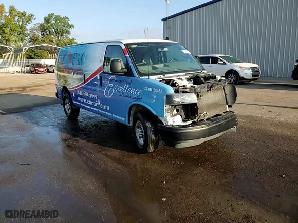 2022 Chevrolet Express Cargo Van with VIN 1GCWGAF71N1173799, listed as a Copart auction lot 72360234 with 37,558 mi miles and Salvage Title. Bid and sale history available at carsss.com. Image 15.