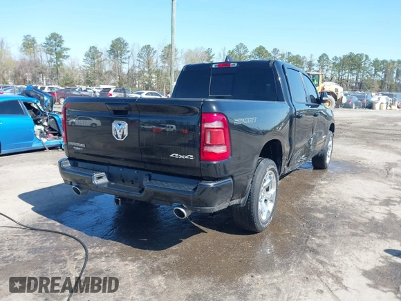 2020 Ram 1500 Big Horn with VIN 1C6SRFFT5LN179041, listed as a IAAI auction lot 41905201 with 50,130 mi miles. Bid and sale history available at carsss.com. Image 4.