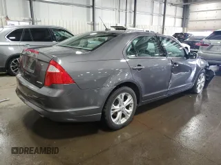 2012 Ford Fusion SE with VIN 3FAHP0HG9CR323277, listed as a Copart auction lot 59501005 with 84,658 mi miles and Salvage title. Bid and sale history available at DreamBid. Image 3.