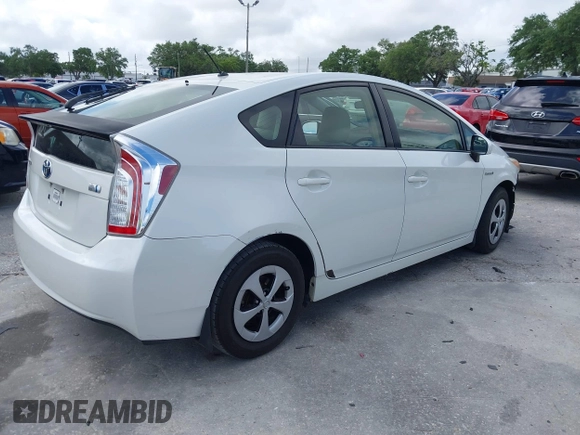 2012 Toyota Prius One with VIN JTDKN3DU1C1560505, listed as a IAAI auction lot 41908240 with 133,188 mi miles and . Bid and sale history available at DreamBid. Image 4.