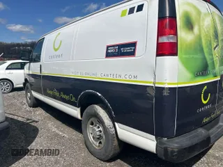 2017 Chevrolet Express Cargo Van with VIN 1GCWGAFF4H1116640, listed as a IAAI auction lot 42187713 with 330,835 mi miles. Bid and sale history available at carsss.com. Image 1.