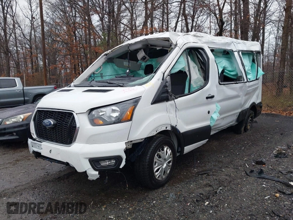 2024 Ford Transit Passenger XL with VIN 1FBAX2C85RKA36852, listed as a IAAI auction lot 41712833 with 24,663 mi miles. Bid and sale history available at carsss.com. Image 2.
