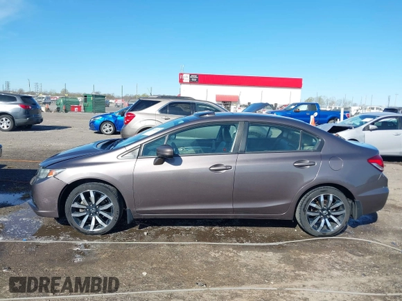 2015 Honda Civic Sedan EX-L with VIN 19XFB2F94FE058649, listed as a IAAI auction lot 41845076 with 191,652 mi miles. Bid and sale history available at carsss.com. Image 14.