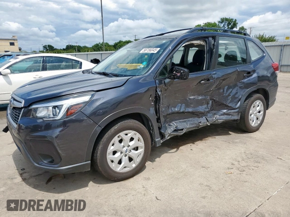 2019 Subaru Forester with VIN JF2SKACC7KH536402, listed as a Copart auction lot 58756045 with 54,910 mi miles and Salvage title. Bid and sale history available at DreamBid. Image 1.