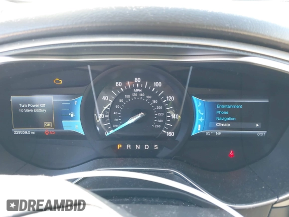 2013 Ford Fusion SE with VIN 3FA6P0HR6DR387299, listed as a IAAI auction lot 42403377 with 229,359 mi miles and . Bid and sale history available at DreamBid. Image 7.