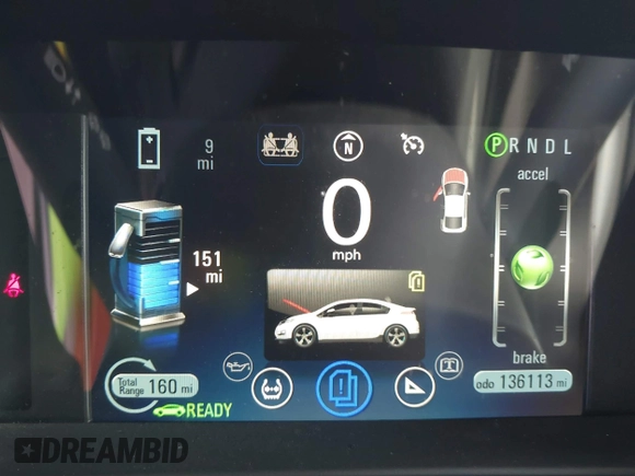 2014 Chevrolet Volt with VIN 1G1RD6E43EU130731, listed as a IAAI auction lot 41798604 with 136,113 mi miles and . Bid and sale history available at carsss.com. Image 17.