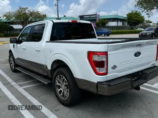 2023 Ford F-150 XL with VIN 1FTEW1C82PFB13340, listed as a Copart auction lot 55350765 with 21,131 mi miles and Clean Title. Bid and sale history available at carsss.com. Image 3.