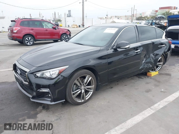 2021 Infiniti Q50 Signature Edition with VIN JN1EV7CP7MM706053, listed as a IAAI auction lot 42036446 with 26,392 mi miles and . Bid and sale history available at DreamBid. Image 18.