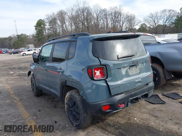 2018 Jeep Renegade Trailhawk с VIN ZACCJBCB8JPH54696, выставлен на аукционе IAAI как лот 41596364 с пробегом 19 016 миль миль и . История ставок и продаж доступна на DreamBid. Изображение 3.
