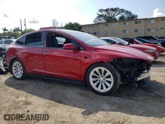 2023 Tesla Model X with VIN 7SAXCBE5XPF367136, listed as a Copart auction lot 45357254 with 13,036 mi miles and Salvage Title. Bid and sale history available at DreamBid. Image 4.