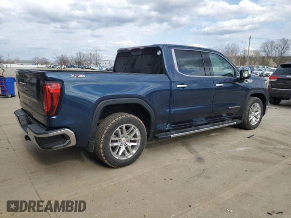 2021 GMC Sierra 1500 SLT z VIN 3GTU9DET5MG216851, wystawiony jako Copart lot #50587485 z przebiegiem 54 929 mil mil oraz Szkoda całkowita • Salvage title. Historia ofert i sprzedaży dostępna na DreamBid. Obrazek 3.