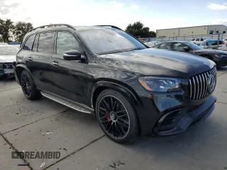 2021 Mercedes-Benz GLS 63 AMG with VIN 4JGFF8KEXMA308157, listed as a Copart auction lot 74989543 with 27,440 mi miles and . Bid and sale history available at DreamBid. Image 4.