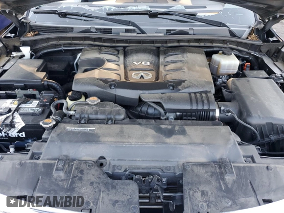 2017 Infiniti QX80 with VIN JN8AZ2NF9H9641632, listed as a Copart auction lot 66588634 with 103,172 mi miles and Salvage Title. Bid and sale history available at carsss.com. Image 12.