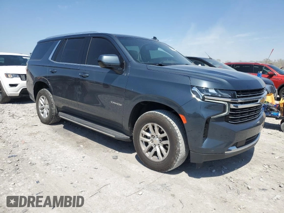 2021 Chevrolet Tahoe LT with VIN 1GNSCNKD7MR355575, listed as a Copart auction lot 53296505 with 91,928 mi miles and Salvage title. Bid and sale history available at DreamBid. Image 4.