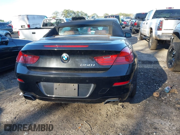 2012 BMW 6 Series 650i with VIN WBALZ3C5XCDL72869, listed as a IAAI auction lot 41747016 with 140,843 mi miles. Bid and sale history available at carsss.com. Image 16.
