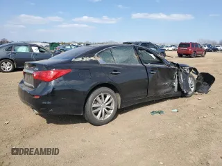 2014 Infiniti Q50 Sport with VIN JN1BV7AR4EM690998, listed as a Copart auction lot 52882475 with 101,479 mi miles and Salvage Title. Bid and sale history available at DreamBid. Image 3.