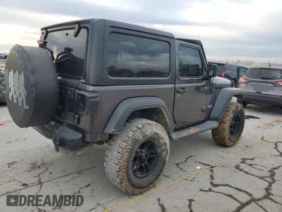 2018 Jeep Wrangler Sport with VIN 1C4GJXAG6JW320082, listed as a Copart auction lot 46757405 with 78,256 mi miles and Salvage Title. Bid and sale history available at carsss.com. Image 3.