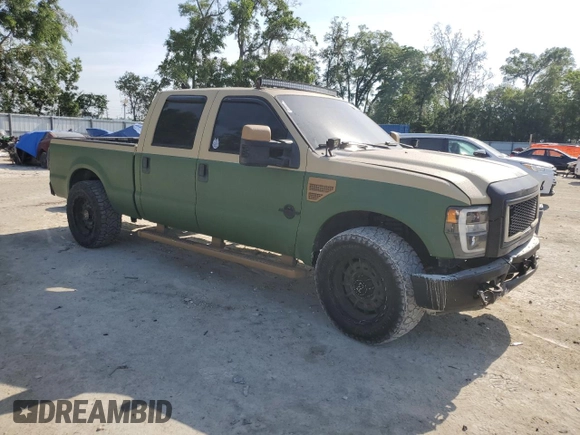 2009 Ford F-250 XL with VIN 1FTSW20R99EA38179, listed as a Copart auction lot 53021595 with 98,231 mi miles and Salvage title. Bid and sale history available at DreamBid. Image 4.