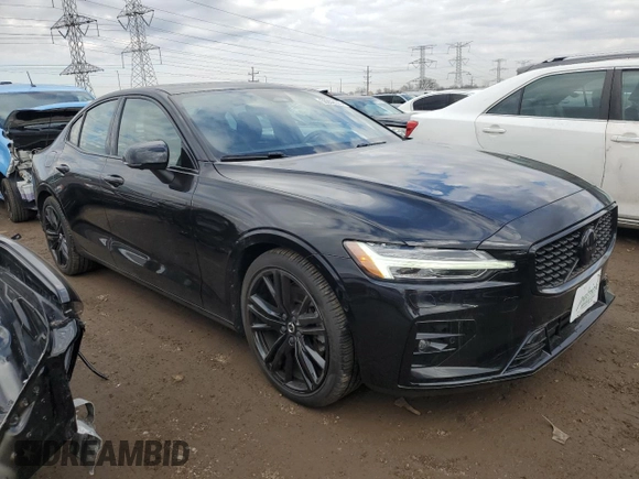 2024 Volvo S60 Plus Black Edition with VIN 7JRL12FH6RG281195, listed as a Copart auction lot 50202175 with 11,498 mi miles and Salvage title. Bid and sale history available at DreamBid. Image 4.