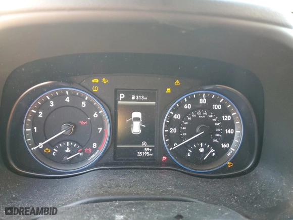 2023 Hyundai Kona SE with VIN KM8K2CAB0PU059715, listed as a Copart auction lot 84107874 with 35,195 mi miles and Salvage Title. Bid and sale history available at carsss.com. Image 9.