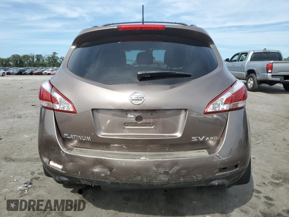 2014 Nissan Murano LE with VIN JN8AZ1MW8EW522351, listed as a Copart auction lot 70179194 with 134,683 mi miles and Salvage Title. Bid and sale history available at carsss.com. Image 6.
