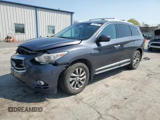 2014 Infiniti QX60 with VIN 5N1AL0MM0EC516031, listed as a Copart auction lot 52187355 with 186,520 mi miles and Salvage title. Bid and sale history available at DreamBid. Image 1.
