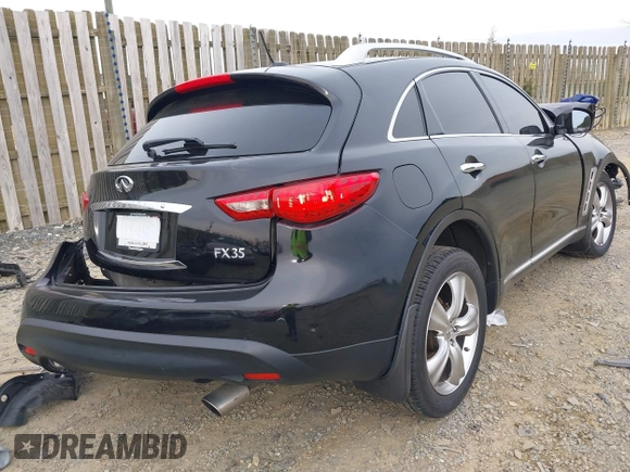 2009 Infiniti FX35 with VIN JNRAS18W59M150723, listed as a IAAI auction lot 41941858 with 1 mi miles. Bid and sale history available at carsss.com. Image 4.