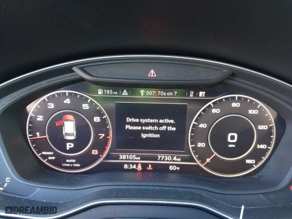2019 Audi Q5 Premium Plus with VIN WA1BNAFY7K2044429, listed as a IAAI auction lot 41425479 with 38,105 mi miles. Bid and sale history available at carsss.com. Image 7.