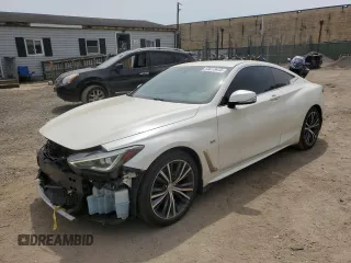 2017 Infiniti Q60 Premium with VIN JN1EV7EL9HM550453, listed as a Copart auction lot 53073435 with 111,435 mi miles and Salvage title. Bid and sale history available at DreamBid. Image 1.