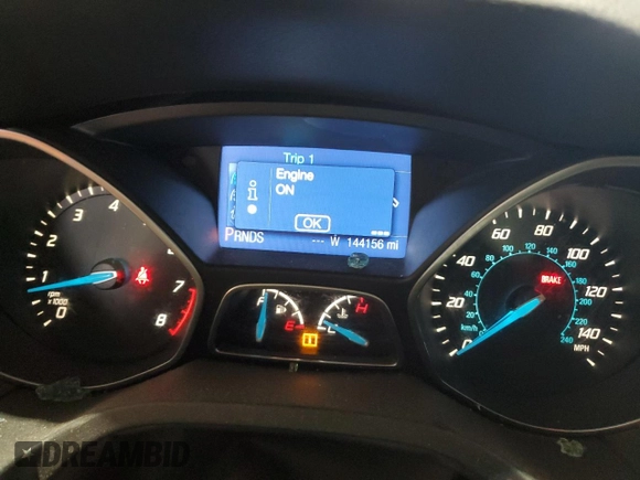 2013 Ford Focus SE with VIN 1FADP3F21DL348827, listed as a Copart auction lot 63589405 with 144,156 mi miles and Salvage title. Bid and sale history available at DreamBid. Image 9.