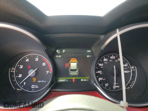 2018 Alfa Romeo Stelvio Ti with VIN ZASFAKBN8J7B78895, listed as a Copart auction lot 54247365 with 125,837 mi miles and Salvage Title. Bid and sale history available at carsss.com. Image 9.