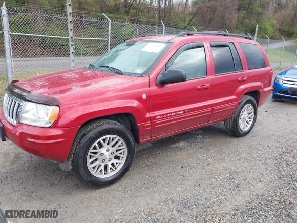 2004 Jeep Grand Cherokee Limited with VIN 1J4GW58S94C299311, listed as a IAAI auction lot 41912467 with 55,736 mi miles. Bid and sale history available at carsss.com. Image 19.