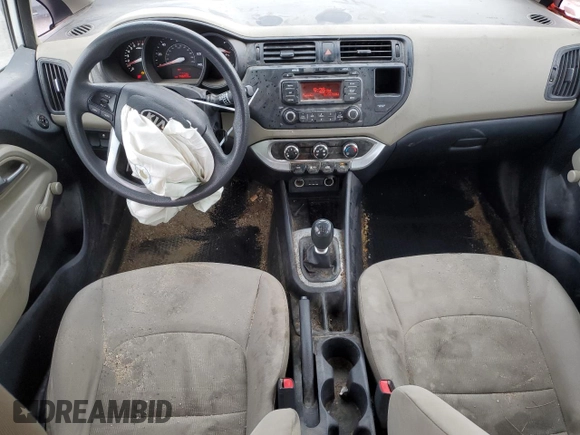2014 Kia Rio LX with VIN KNADM5A39E6354838, listed as a Copart auction lot 76335694 with 148,265 mi miles and Salvage Title. Bid and sale history available at carsss.com. Image 8.
