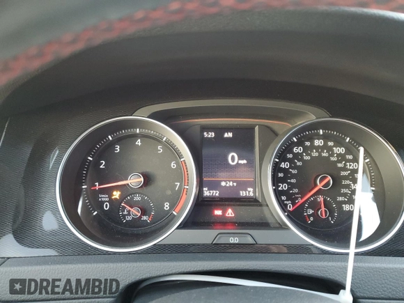 2017 Volkswagen Golf GTI Autobahn with VIN 3VW547AU5HM057806, listed as a Copart auction lot 80166574 with 36,772 mi miles and Clean Title. Bid and sale history available at carsss.com. Image 9.