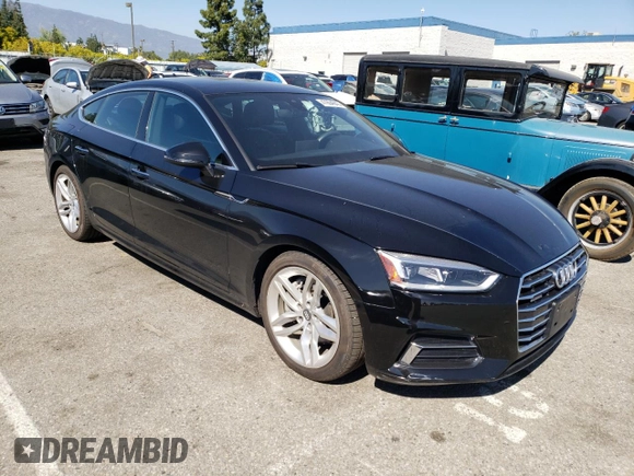2019 Audi A5 Sportback Premium with VIN WAUANCF58KA010960, listed as a Copart auction lot 47604643 with 53,732 mi miles. Bid and sale history available at carsss.com. Image 4.