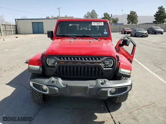 2022 Jeep Gladiator Texas Trail with VIN 1C6HJTAG6NL112635, listed as a Copart auction lot 47752875 with 53,943 mi miles and Salvage Title. Bid and sale history available at carsss.com. Image 10.