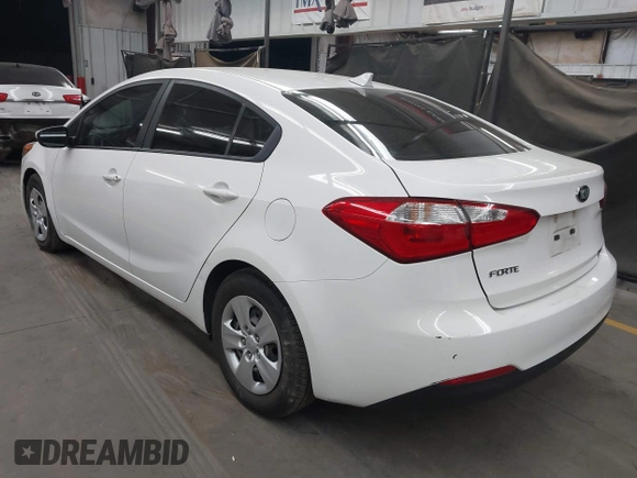 2016 Kia Forte LX with VIN KNAFK4A63G5616512, listed as a IAAI auction lot 41894857 with 44,844 mi miles. Bid and sale history available at carsss.com. Image 3.