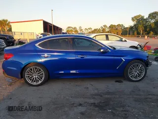 2021 Genesis G70 2.0T with VIN KMTG64LA9MU067141, listed as a IAAI auction lot 41757645 with 58,204 mi miles. Bid and sale history available at carsss.com. Image 14.
