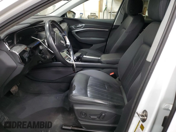 2021 Audi e-tron Premium with VIN WA1AAAGE4MB012617, listed as a Copart auction lot 42324445 with 42,766 mi miles and Salvage Title. Bid and sale history available at DreamBid. Image 7.