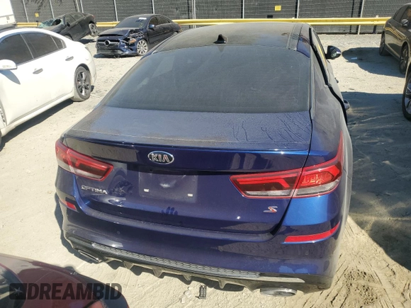2019 Kia Optima S with VIN 5XXGT4L35KG370591, listed as a Copart auction lot 77912654 with 24,931 mi miles and Salvage Title. Bid and sale history available at carsss.com. Image 6.