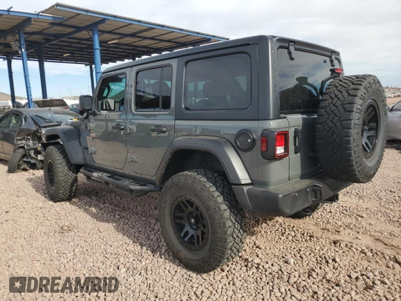2022 Jeep Wrangler Unlimited Sport S with VIN 1C4HJXDN7NW168561, listed as a Copart auction lot 86703124 with 11,222 mi miles and Salvage Title. Bid and sale history available at carsss.com. Image 2.