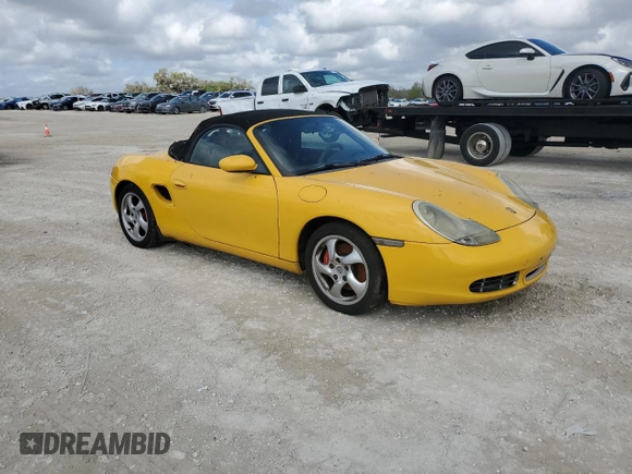 2000 Porsche Boxster S with VIN WP0CB2988YU663705, listed as a Copart auction lot 74639094 with 0 mi miles and Non Repairable. Bid and sale history available at carsss.com. Image 4.