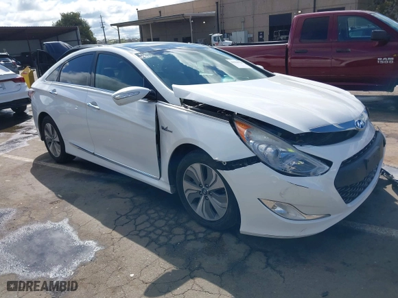 2015 Hyundai Sonata Hybrid Limited with VIN KMHEC4A40FA124788, listed as a IAAI auction lot 41936920 with 112,002 mi miles. Bid and sale history available at carsss.com. Image 1.