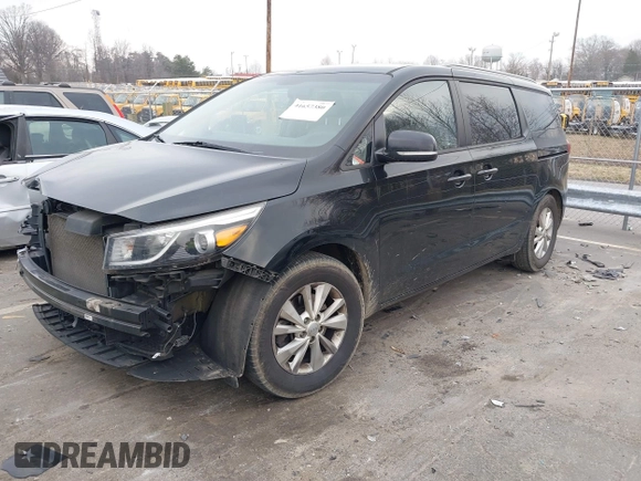 2016 Kia Sedona LX with VIN KNDMB5C18G6148093, listed as a IAAI auction lot 41657380 with 134,352 mi miles and . Bid and sale history available at DreamBid. Image 2.