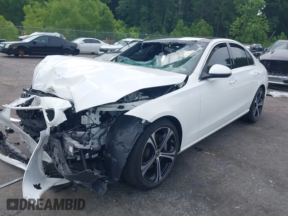 2024 Mercedes-Benz C 300 with VIN W1KAF4GB8RR164807, listed as a IAAI auction lot 42347990 with Not provided miles and . Bid and sale history available at DreamBid. Image 2.